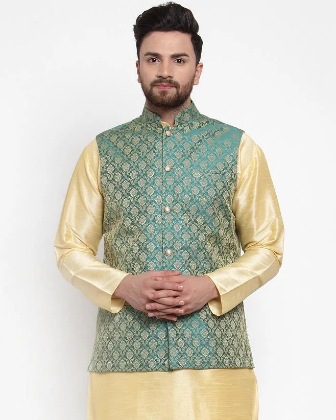 Green Nehru Jacket: Shop Men's Ethnic Wear & Modi Jacket Styles