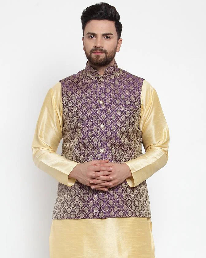 Purple Nehru Jacket: Men's Ethnic Wear | Nehru Jacket Wedding