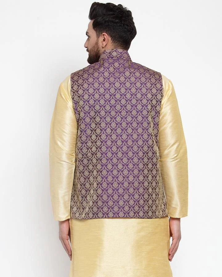 Purple Nehru Jacket: Men's Ethnic Wear | Nehru Jacket Wedding