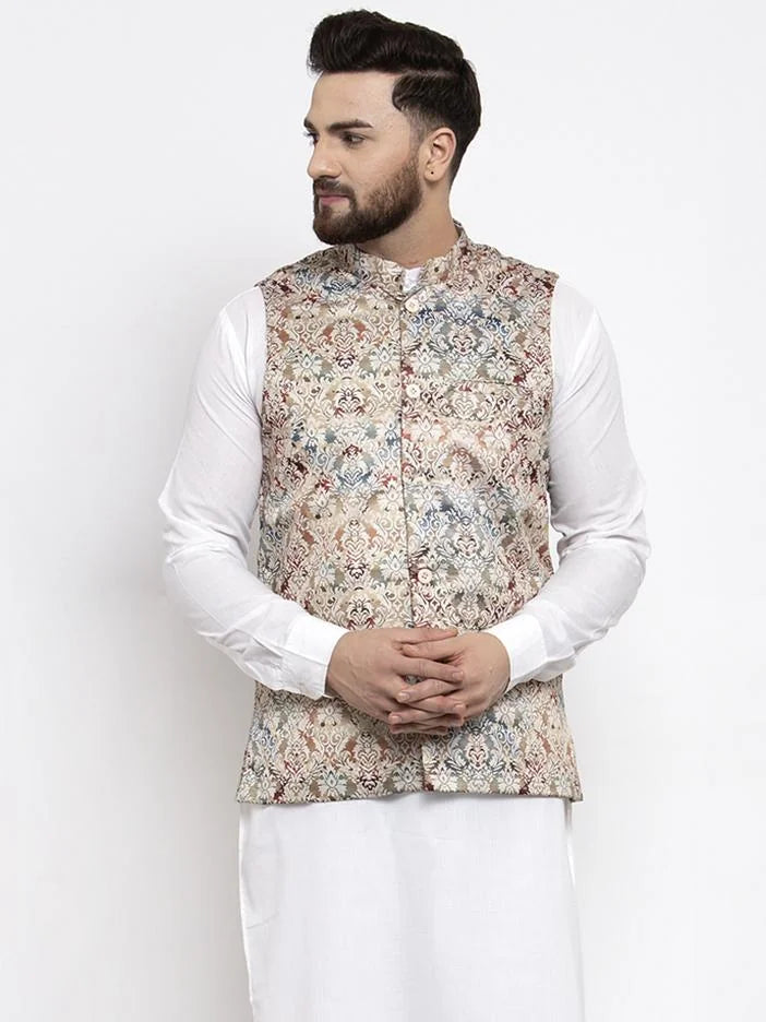 Multicolored Nehru Jacket - Men's Ethnic Wear Nehru Jackets