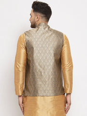 Men's Grey Woven Nehru Jacket