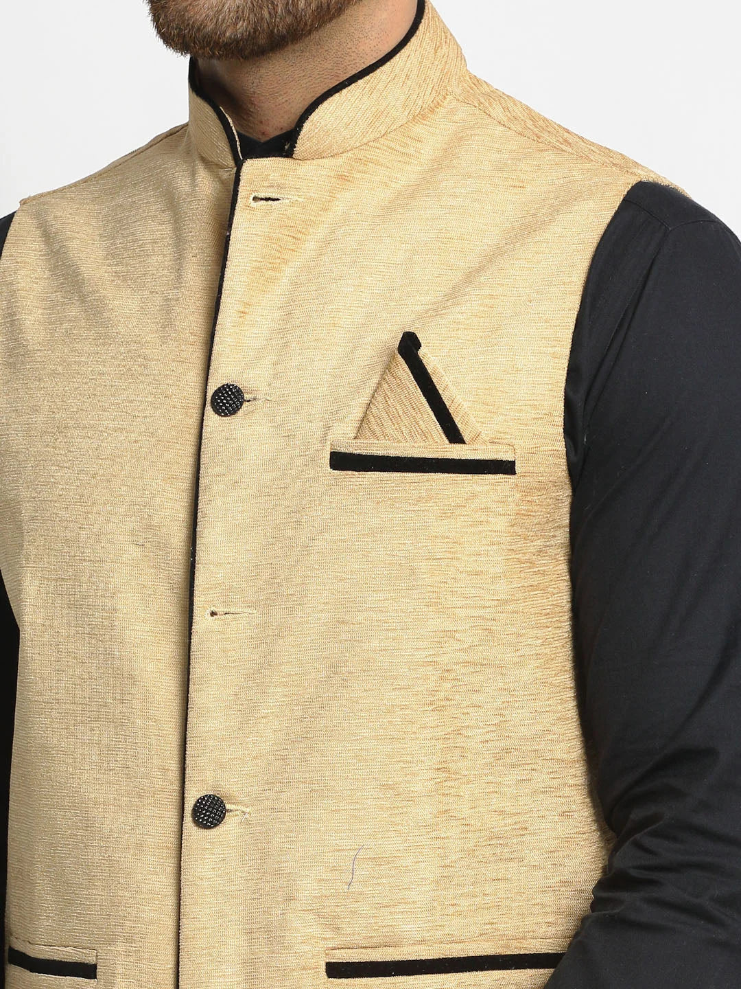 Beige Nehru Jacket - Men's Ethnic Wear, Nehru Jacket Wedding