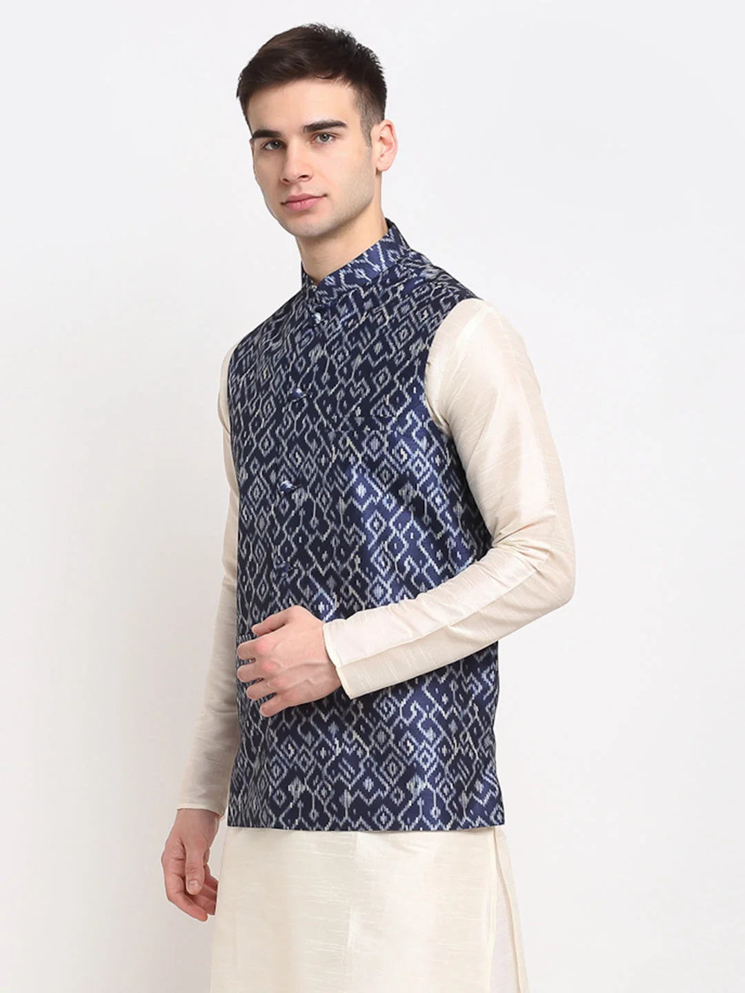 Blue Nehru Jacket - Men's Indian Nehru Jackets for Weddings