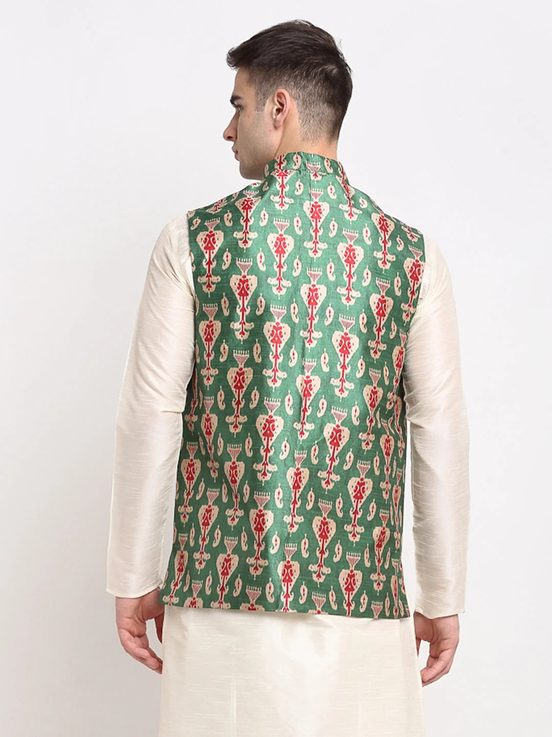 Green Nehru Jacket - Men's Ethnic Nehru Collar Modi Jacket
