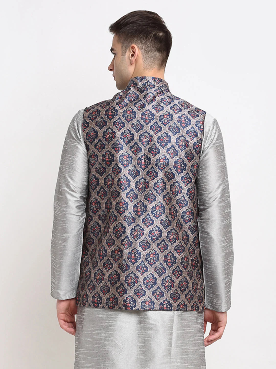 Grey Nehru Jacket for Men - Cotton Modi Jacket | Ethnic Wear
