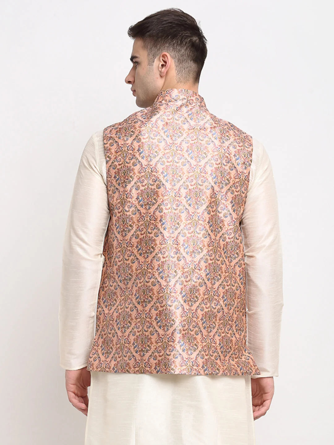 Peach Nehru Jacket for Wedding - Men's Ethnic Wear Online