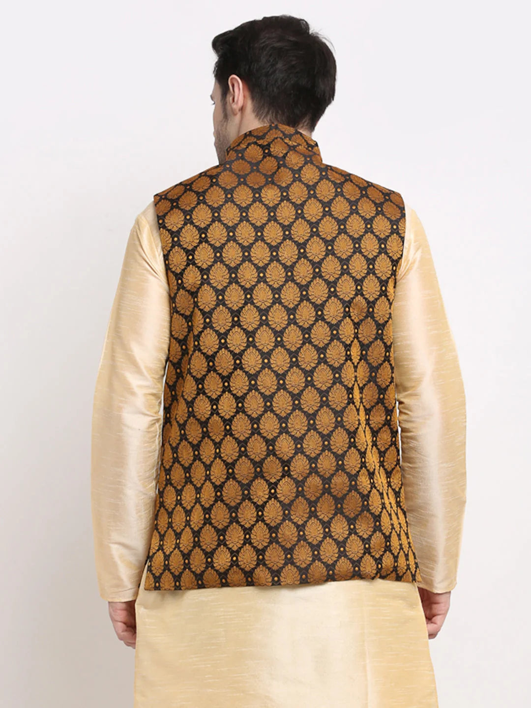 Men's Black Nehru Jacket - Modi Jacket for Wedding & Ethnic Wear