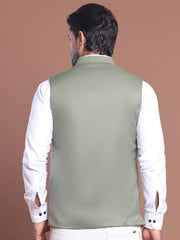 Solid Nehru Jacket For Men ( JOWC 4046 Pista )