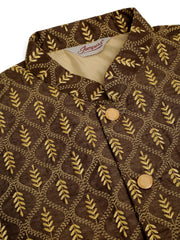 Men's Embroidered Waistcoat ( JOWC 4049Brown )-JOWC-4049