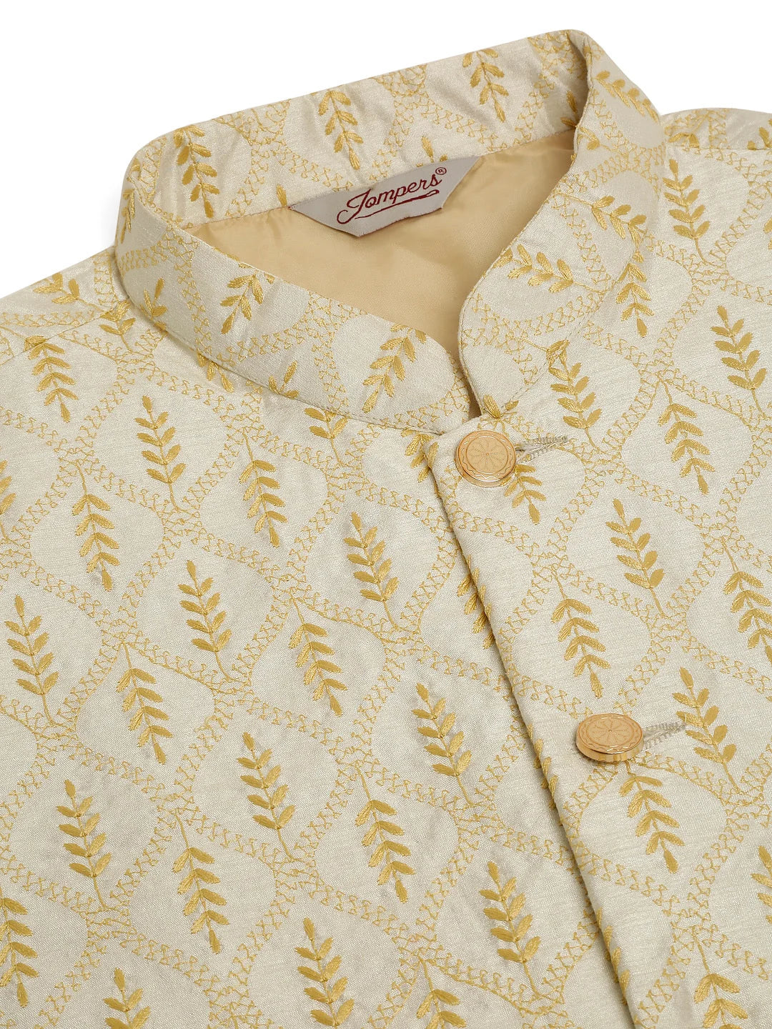 Silver Cotton Nehru Jacket: Men's Ethnic Wear Waistcoat | Modi