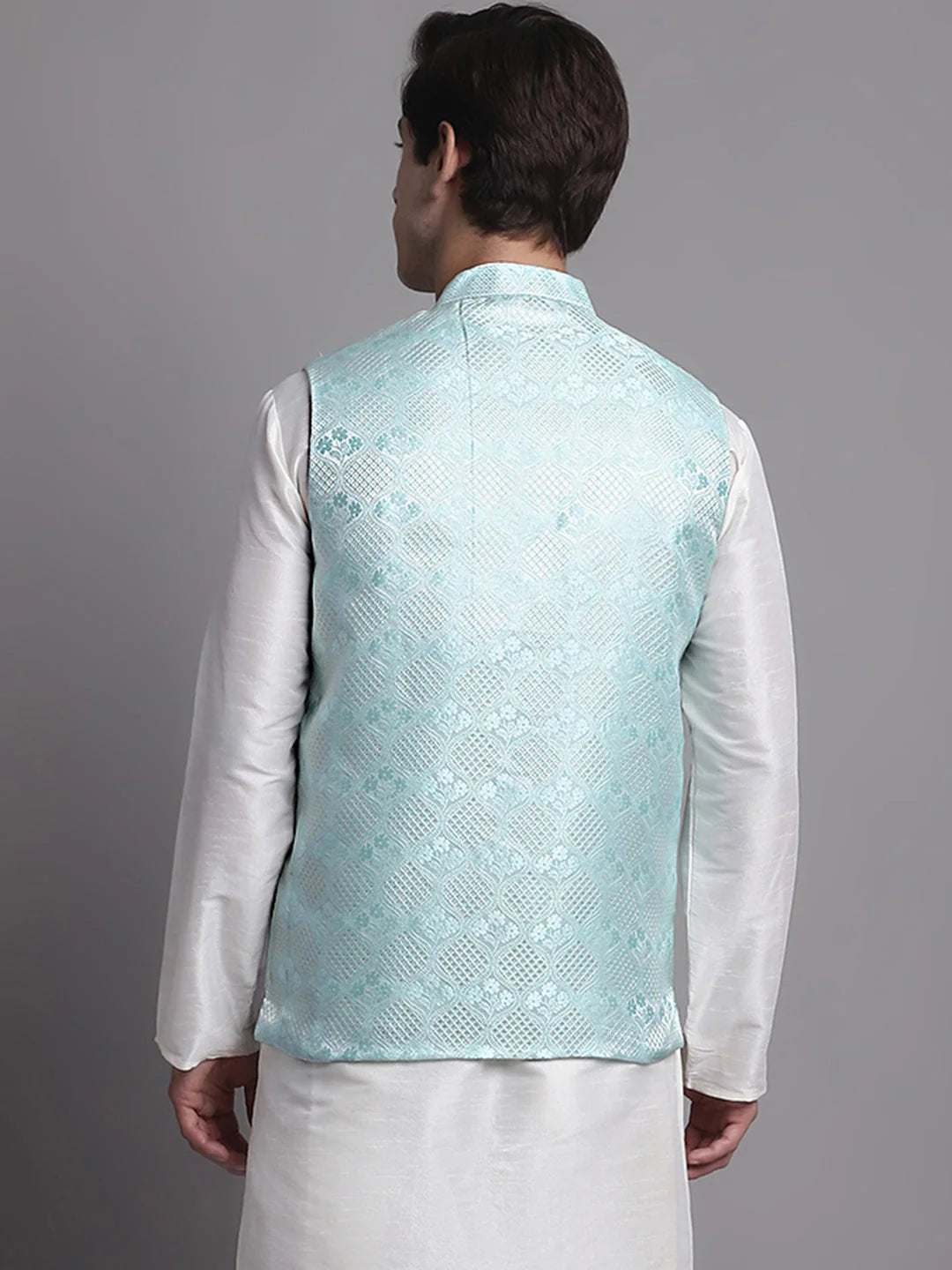 Turquoise Nehru Jacket: Stylish Men's Ethnic Nehru Jackets Online