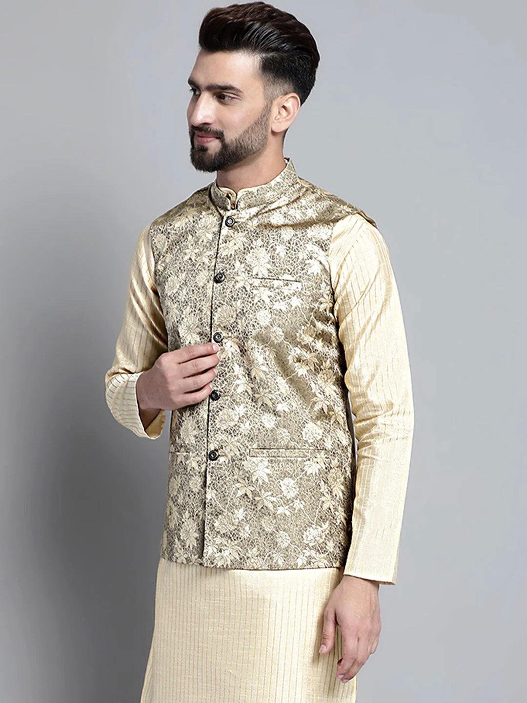 Stylish Men's Nehru Jacket - Solid Cotton Modi Jacket