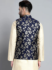 Men's Style Woven Design Nehru Jacket