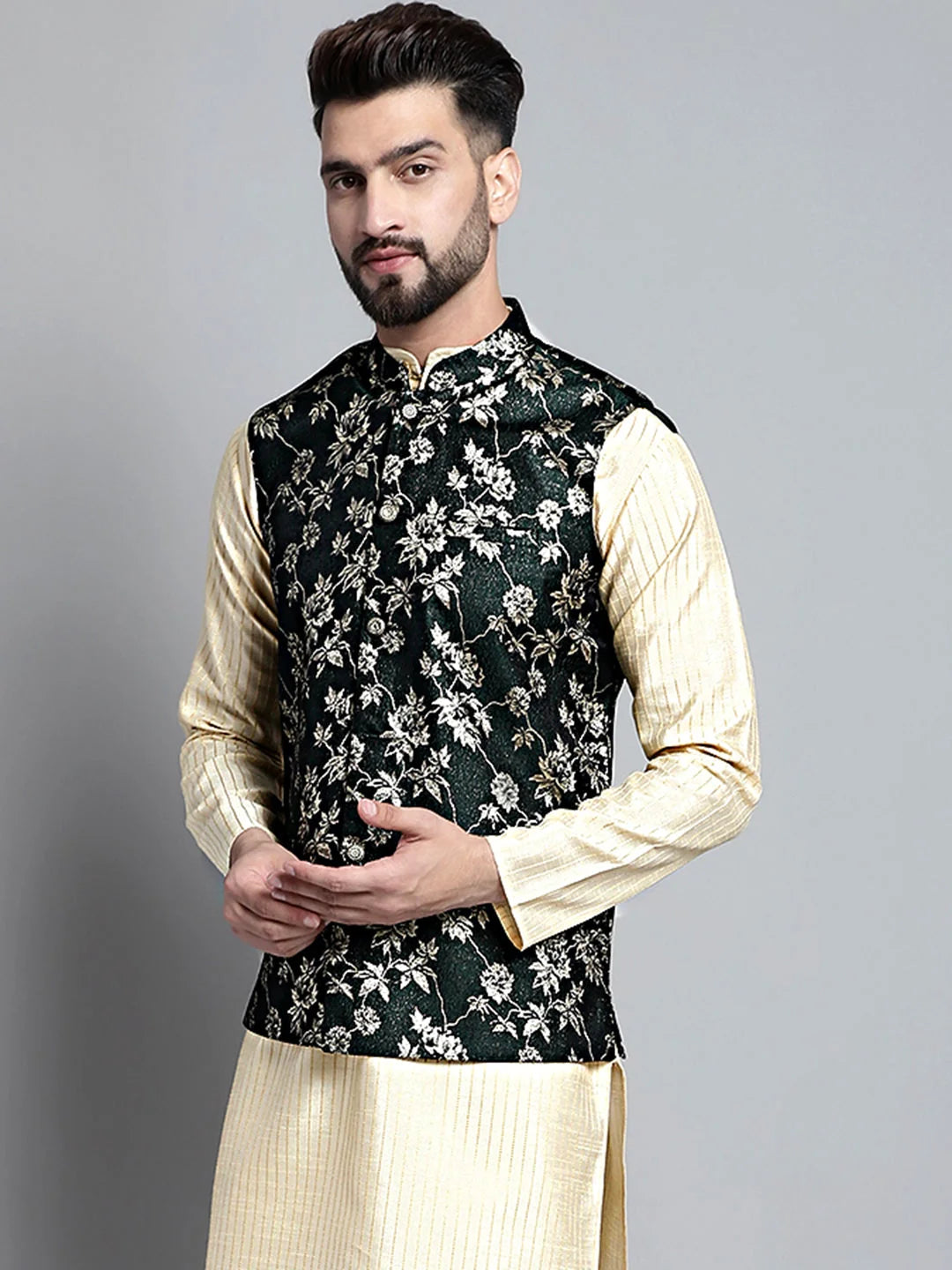 Woven Design Nehru Jacket - Men's Ethnic Nehru Jackets Online