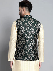Men's Woven Design Nehru Jacket