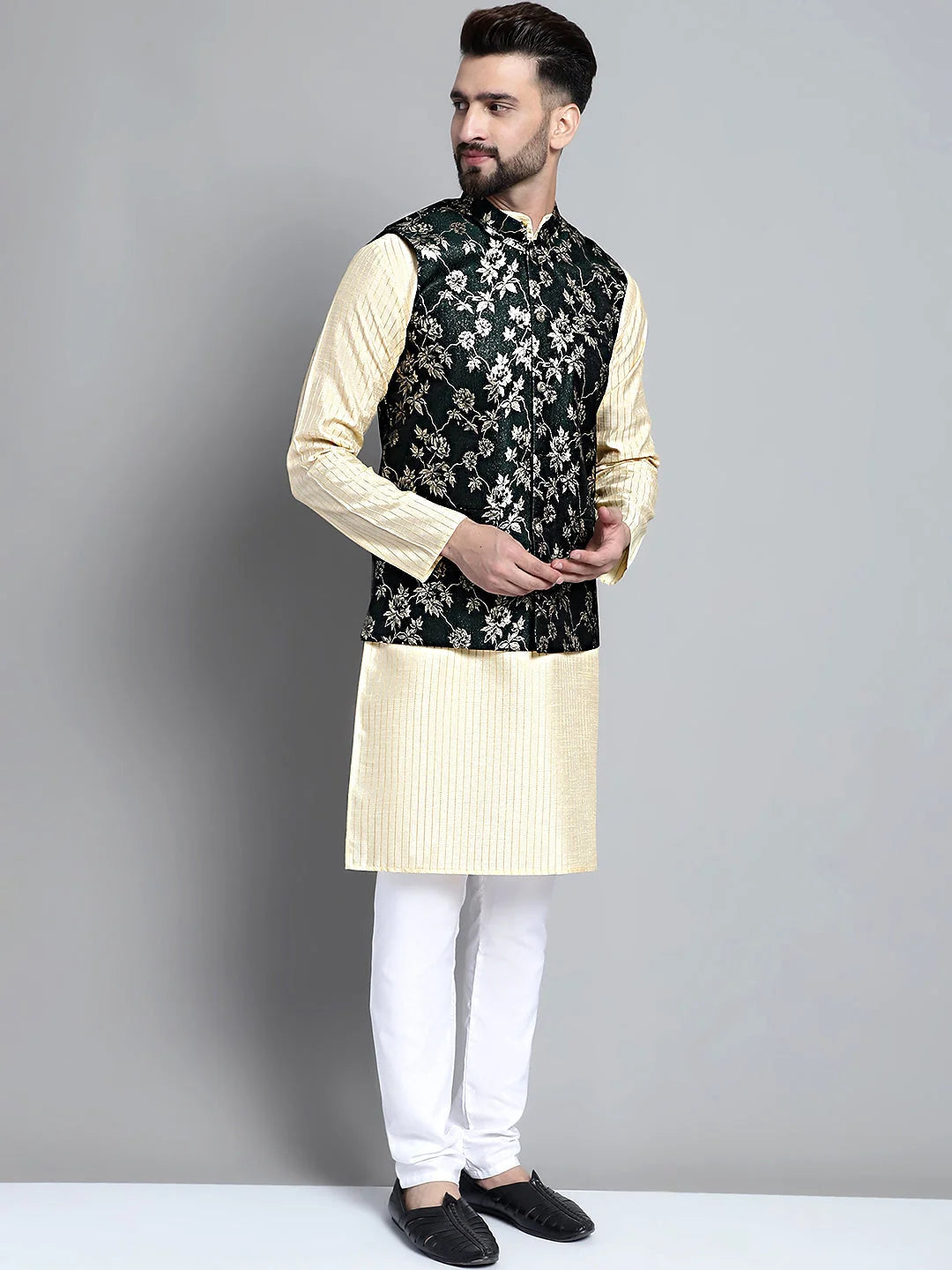 Woven Design Nehru Jacket - Men's Ethnic Nehru Jackets Online