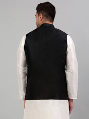 Men's Embroidered Nehru Jacket-JOWC 4077