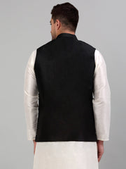 Men's Embroidered Nehru Jacket-JOWC 4077