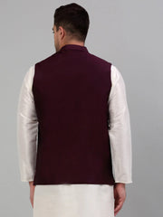 Men's Embroidered Nehru Jacket-4077