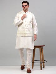 Men's Embroidered Nehru Jacket-Styled