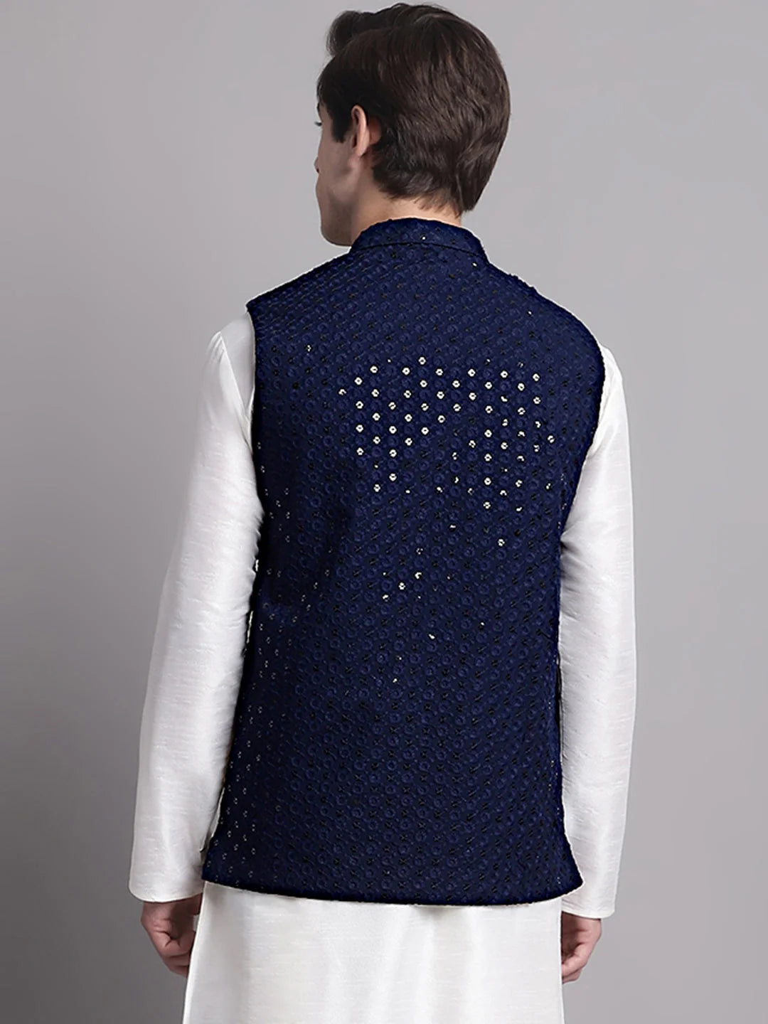 Navy Blue Nehru Jacket for Men | Ethnic Nehru Jackets and More