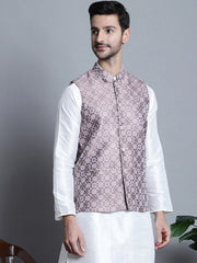 Men's Woven Design Comfy Nehru Jacket