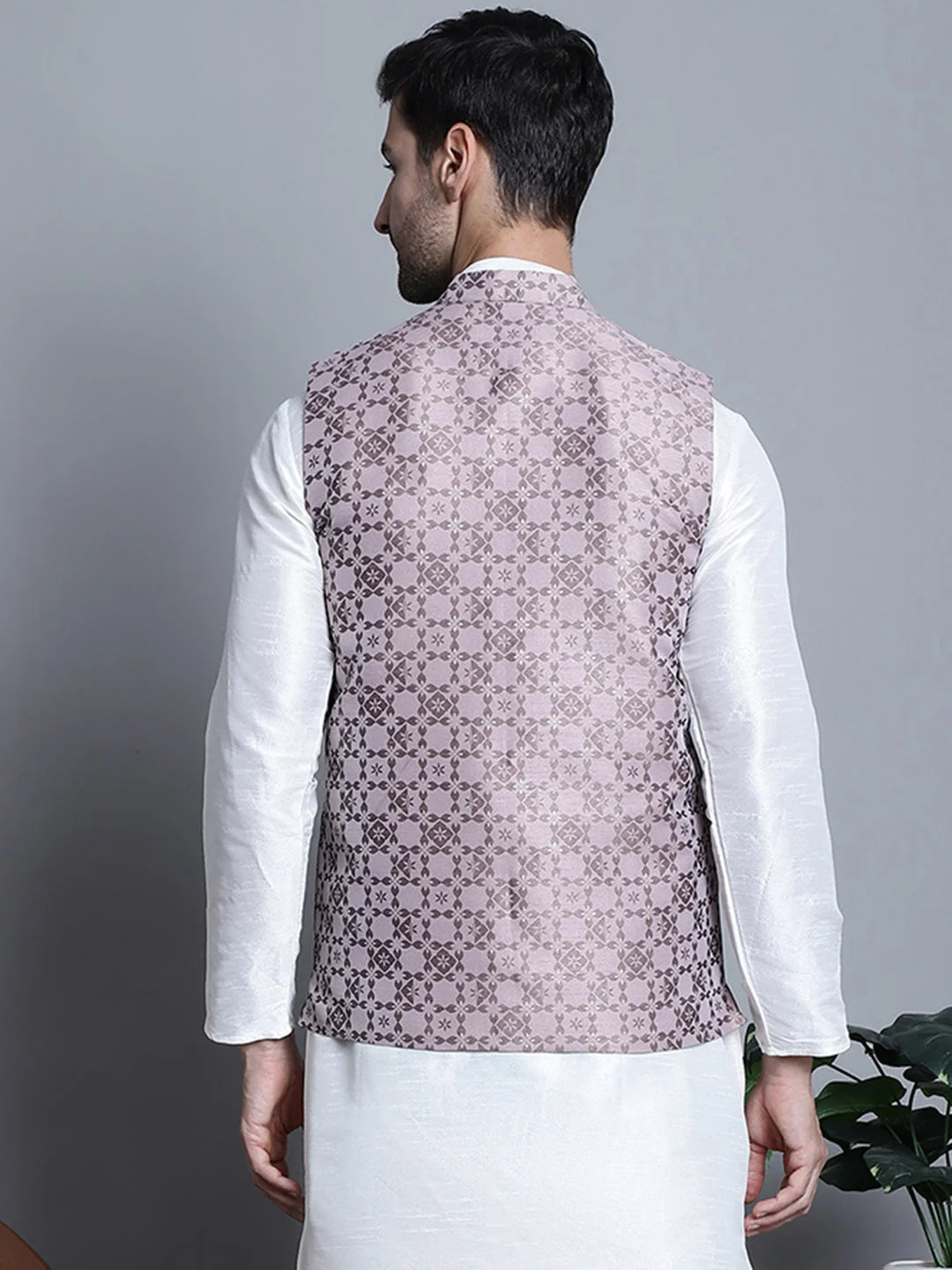 Men's Woven Design Nehru Jacket - Shop Indian Nehru Jackets