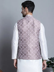 Men's Woven Design Comfy Nehru Jacket