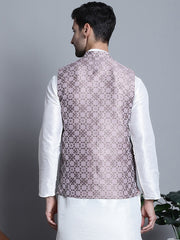 Men's Woven Design Comfy Nehru Jacket