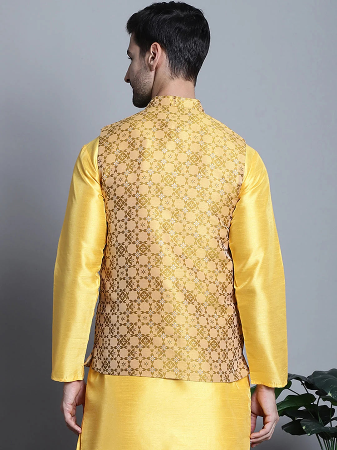 Comfy Woven Design Nehru Jacket - Men's Ethnic Wear