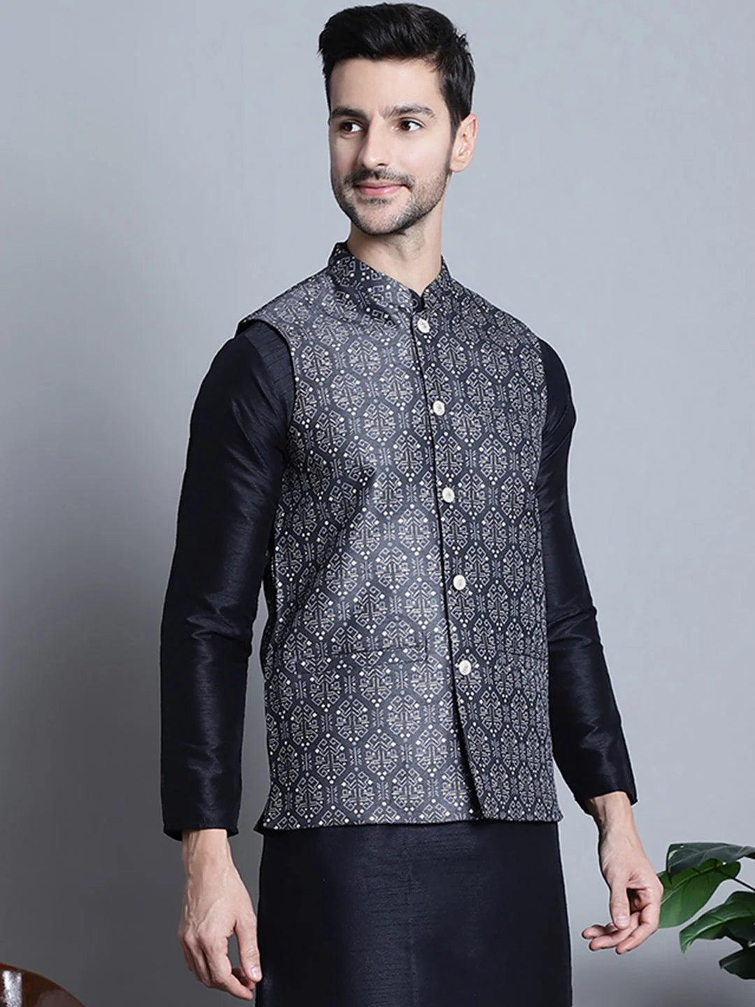 Men's Printed Nehru Jacket | Modi Jacket Collection