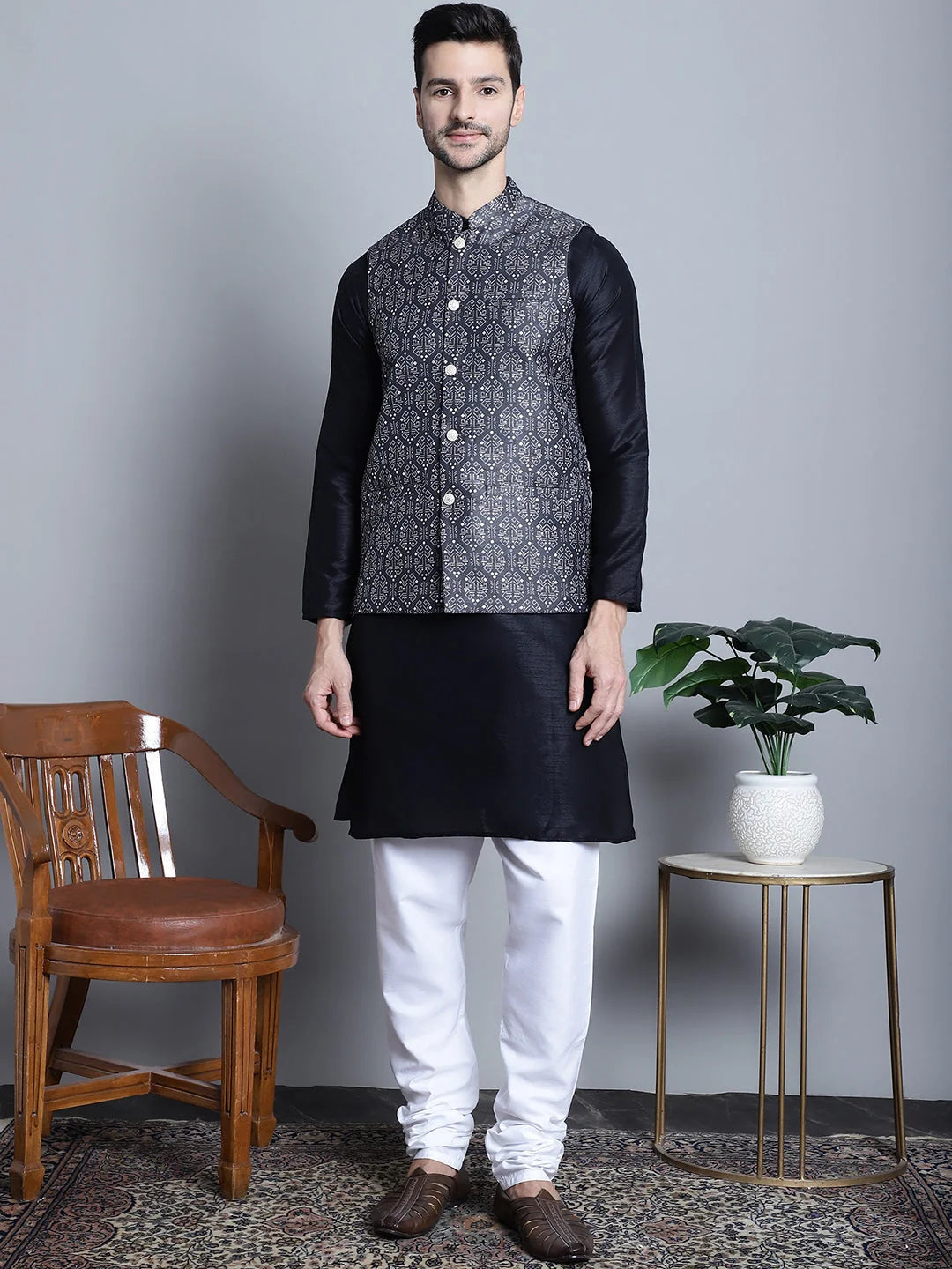 Men's Printed Nehru Jacket | Modi Jacket Collection