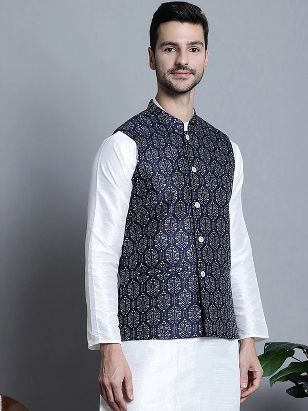 Stylish Men's Printed Nehru Jacket | Indian Nehru Jackets