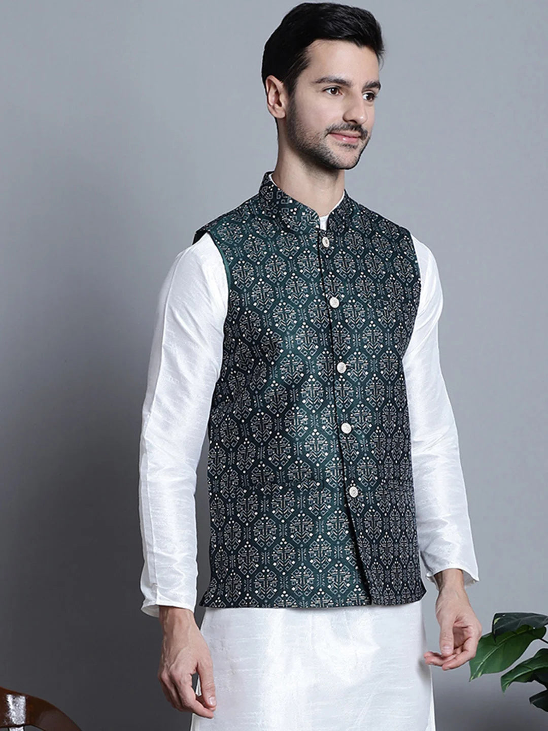 Men's Printed Best Nehru Jacket | Ethnic Nehru Jackets
