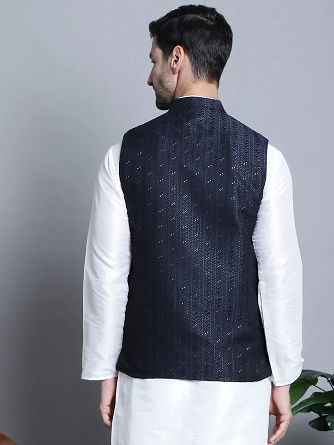 Men's Comfy Woven Design Nehru Jacket | Men's Ethnic Wear