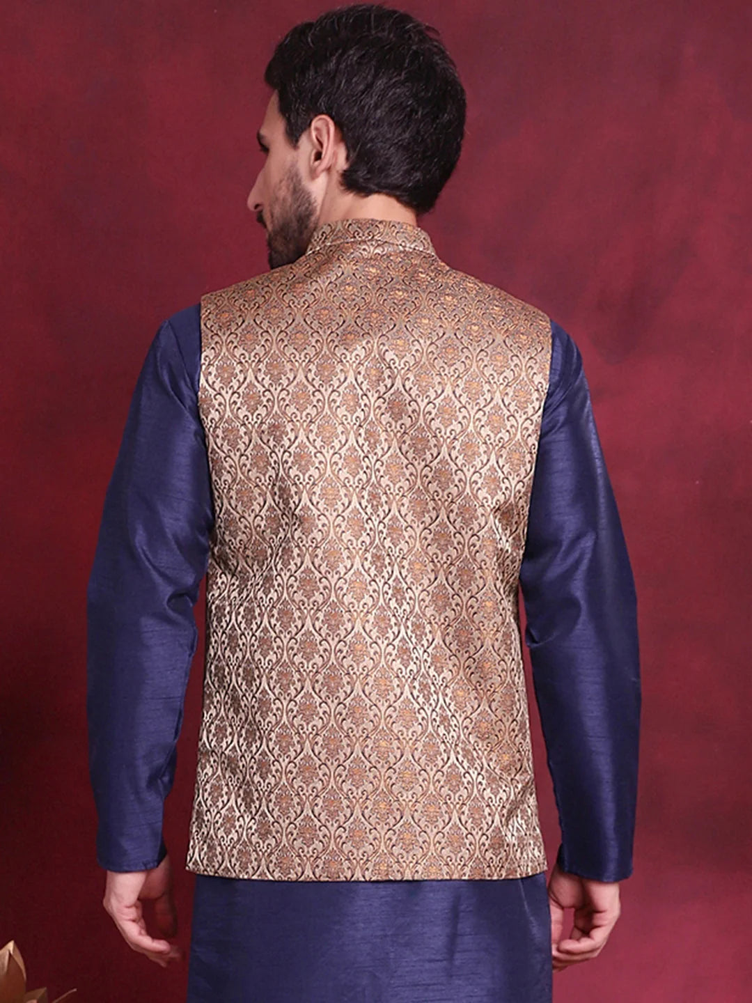 Brown Cotton Nehru Jacket | Men's Ethnic Wear Collection