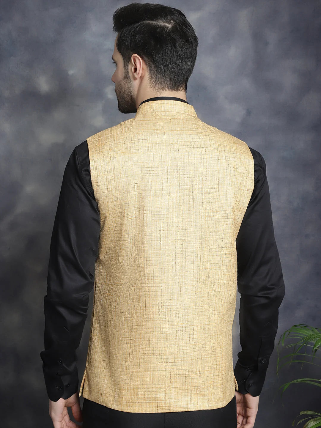 Beige Cotton Nehru Jacket - Indian Nehru Jackets | Modi Jacket