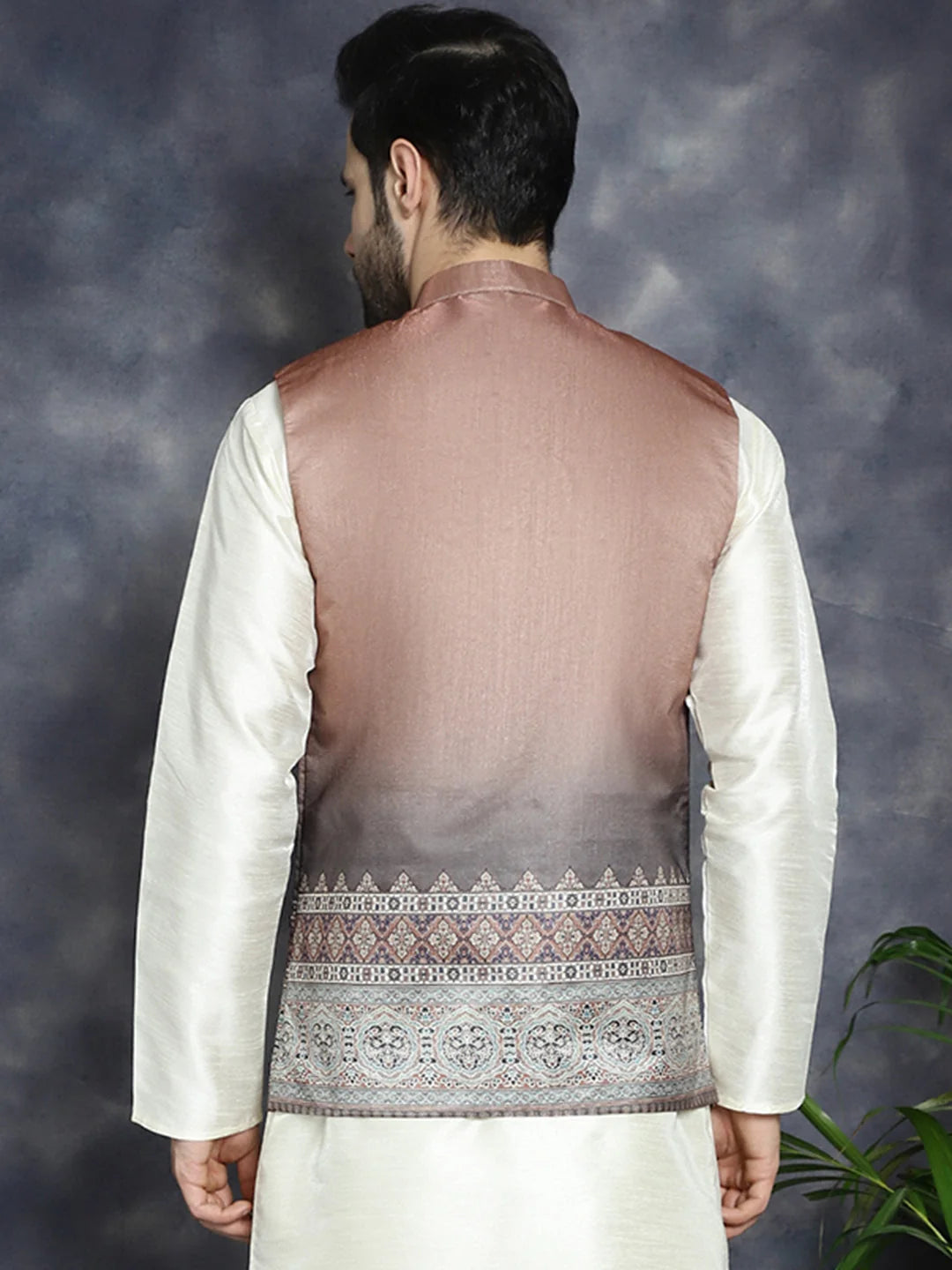 Traditional Brown Cotton Nehru Jacket for Men | Ethnic Nehru Jackets