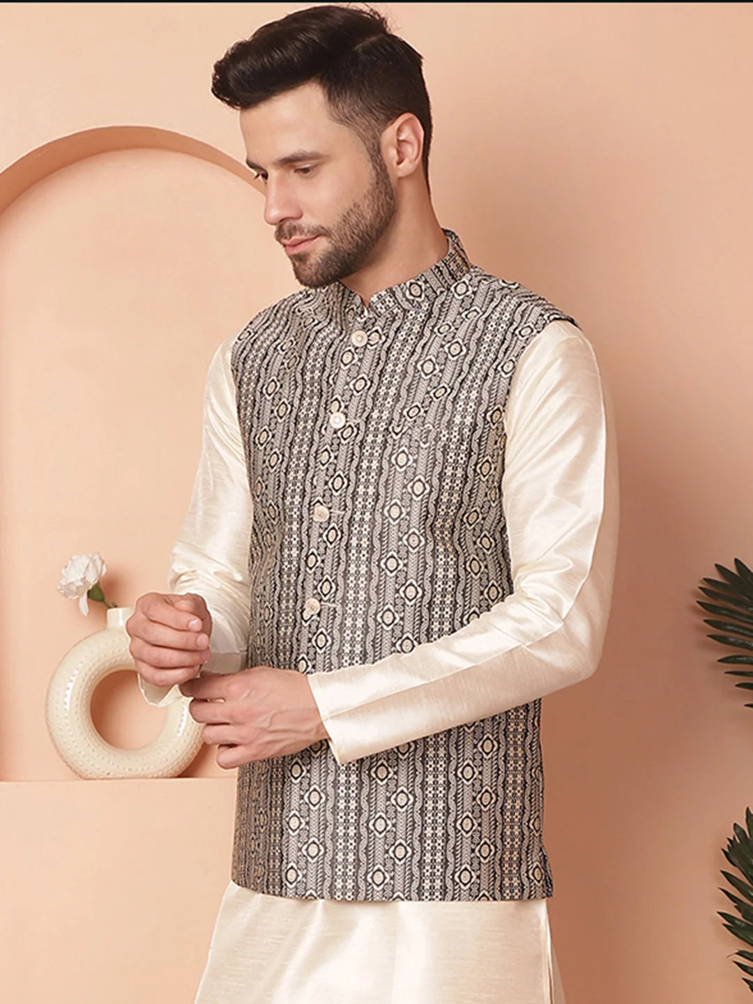 Classic Black Nehru Jacket - Men's Ethnic Nehru Jackets