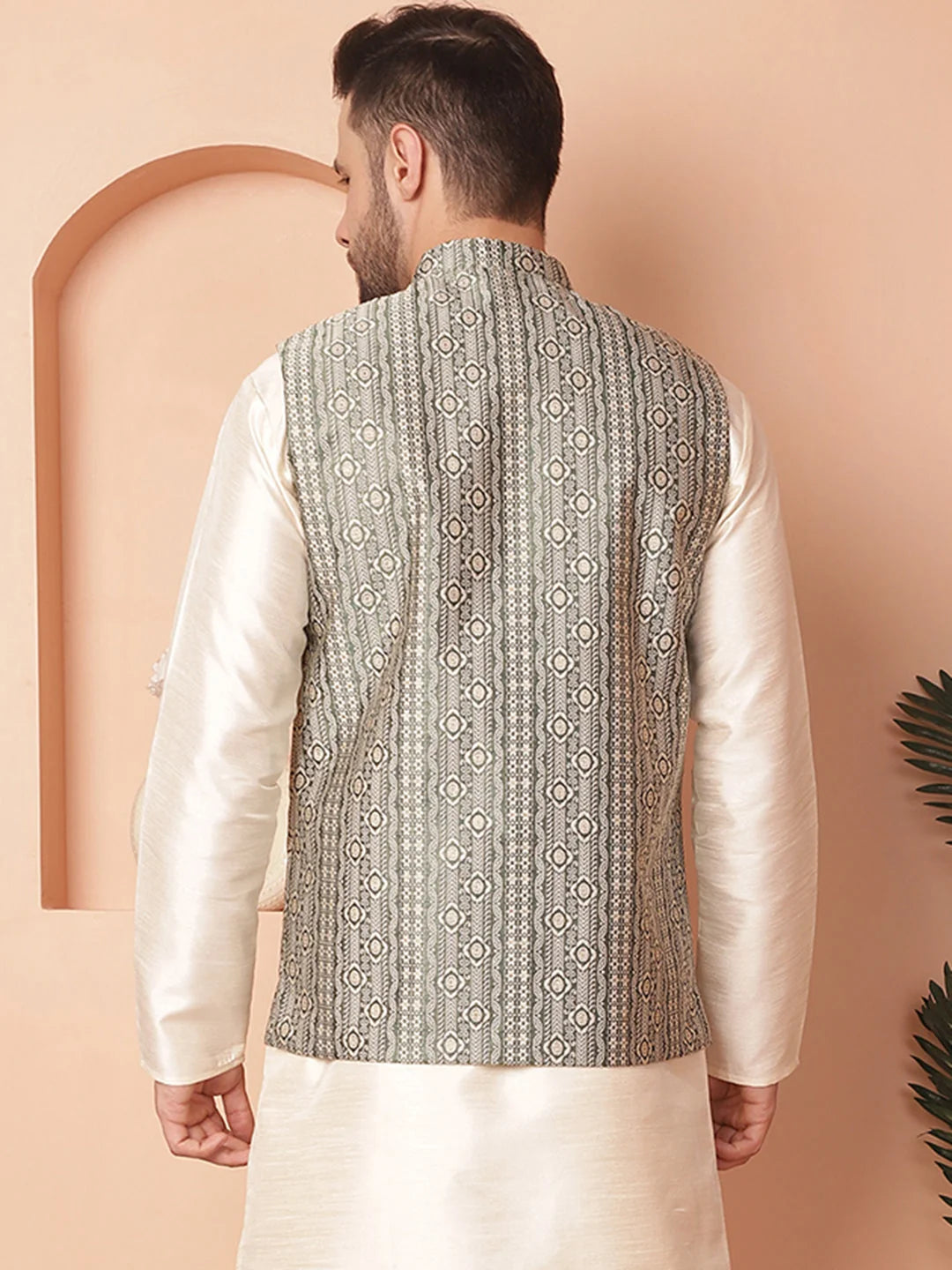 Green Men's Nehru Jacket - Modi Jacket Style | Ethnic Wear