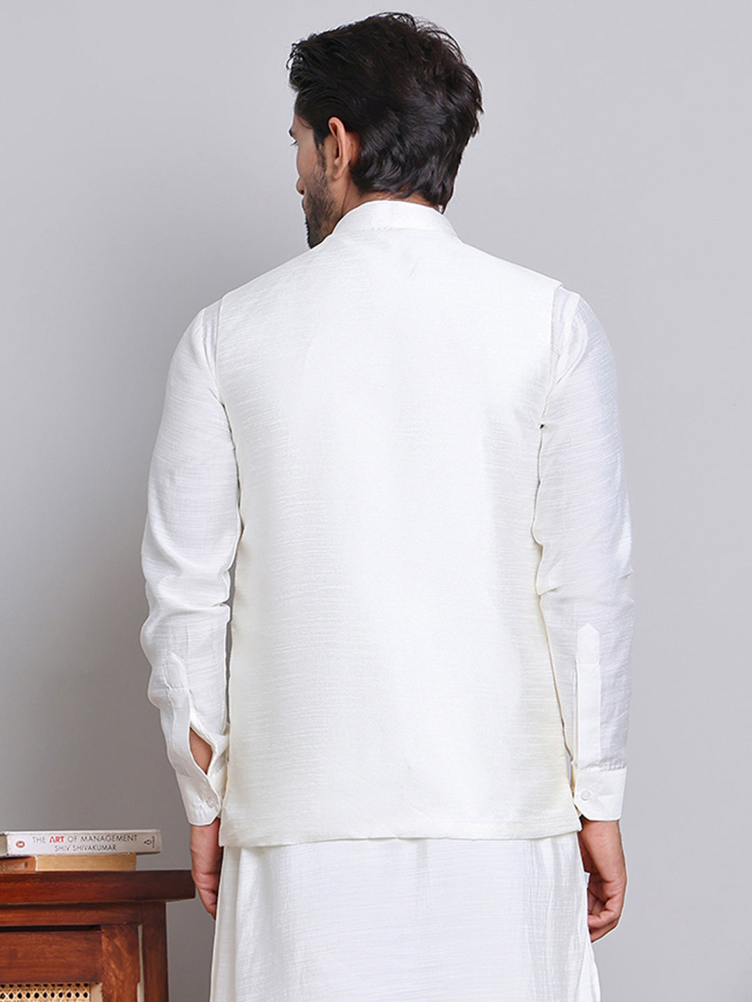 DesiQlo Men Embroidered Men Waistcoat Nehru Jacket - Ye - JOWC_4121Yel