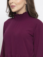 DesiQlo Women Purple Solid Basic Jumpsuit ( JUP 8002 Purple )
