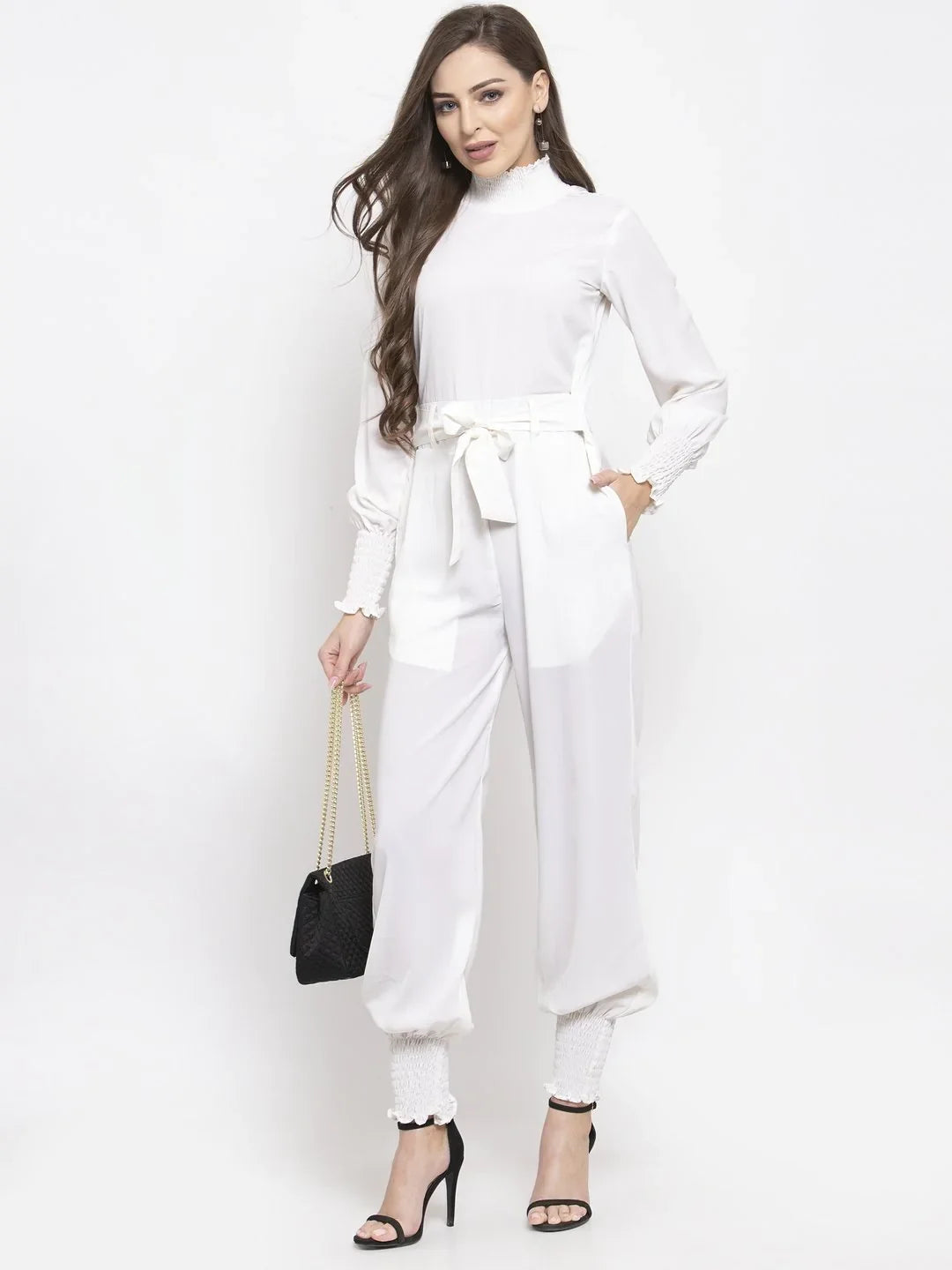 DesiQlo Women Jumpsuit - White - JUP_8002_White_XS