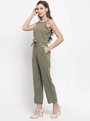 DesiQlo Women Green Solid Embellished Jumpsuit ( JUP 8004 Pista )