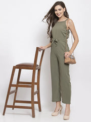 DesiQlo Women Green Solid Embellished Jumpsuit ( JUP 8004 Pista )