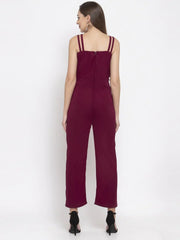 DesiQlo Women Purple Solid Embellished Jumpsuit ( JUP 8004 Purple )