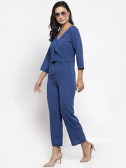 DesiQlo Women Blue Solid Jumpsuit ( JUP 8005 Blue )
