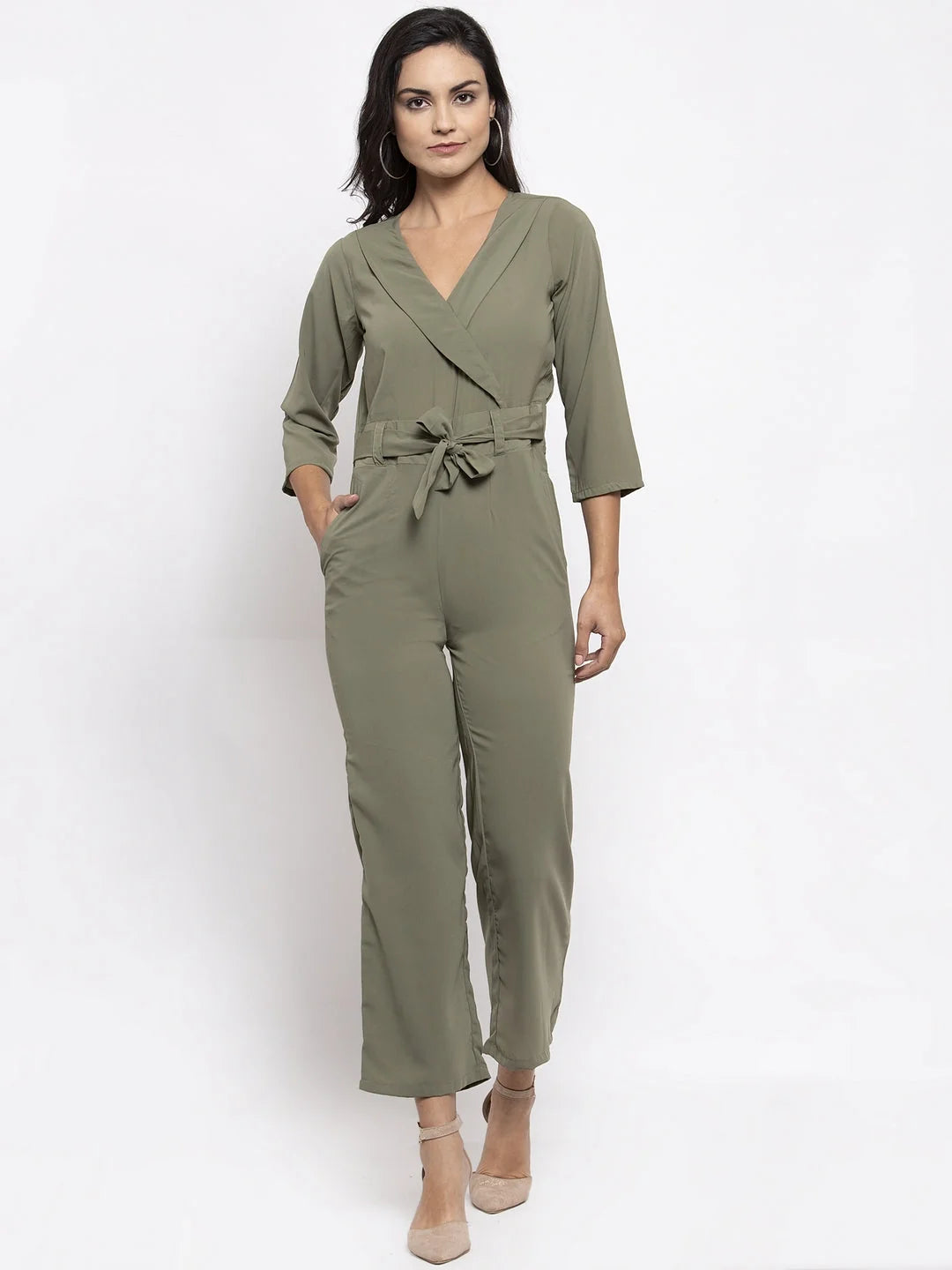 Pista Green Jumpsuit - Women's Western Wear | Stylish Outfit