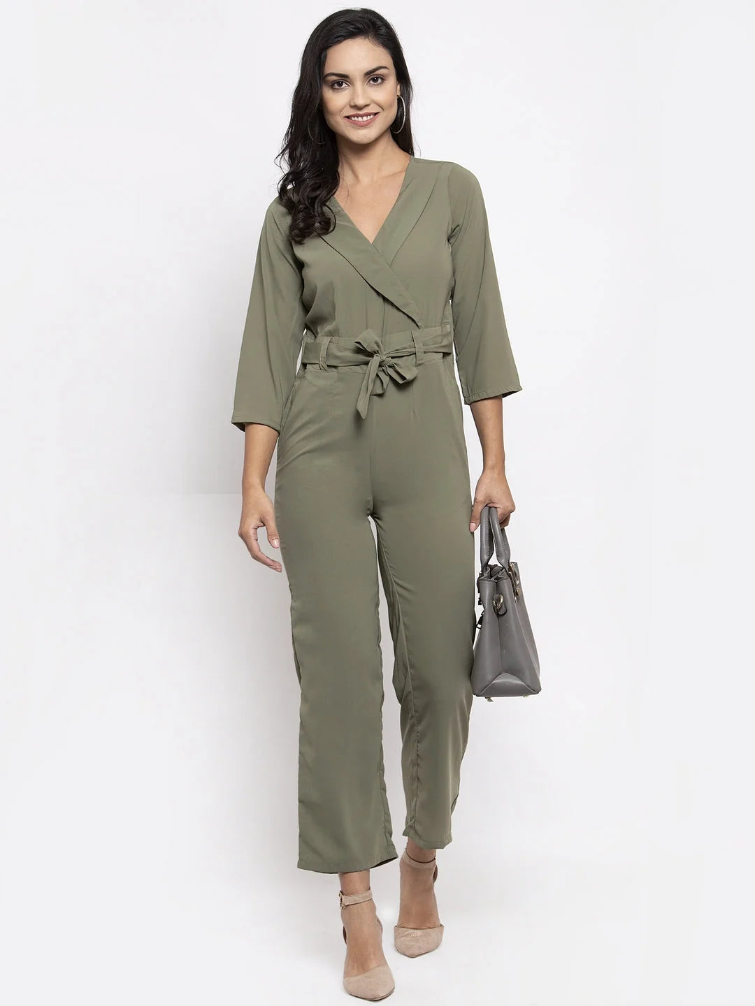 Pista Green Jumpsuit - Women's Western Wear | Stylish Outfit