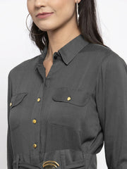 DesiQlo Women Grey Solid Jumpsuit ( JUP 8007 Lt.Grey )